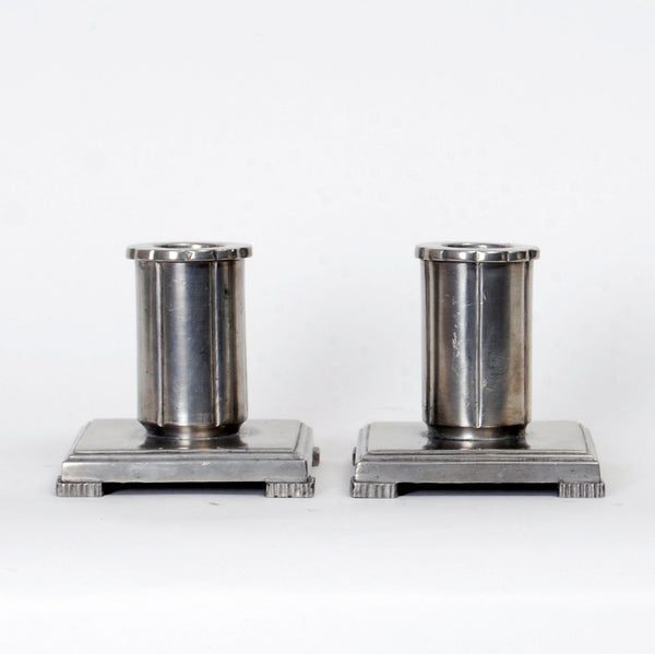 GAB Candleholders in Pewter Attributed to Jacob Ängman, 1933