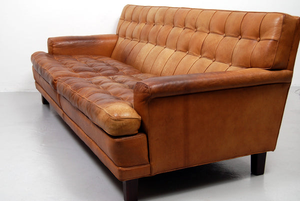 Sofa Merkur by Arne Norell in Buffalo Leather, 1960s