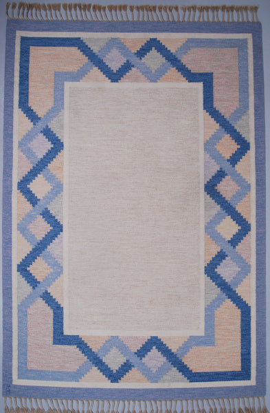 Swedish Flat-Weave Kilim Rölakan Carpet "Tinto" by Anna Johanna Ångström