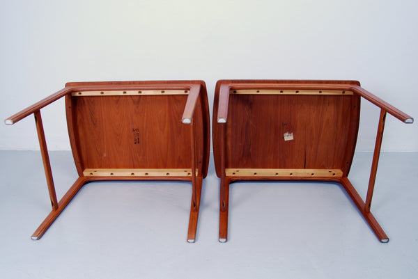 1960s Pair of Side Tables in Solid Teak by Yngvar Sandström
